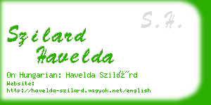 szilard havelda business card